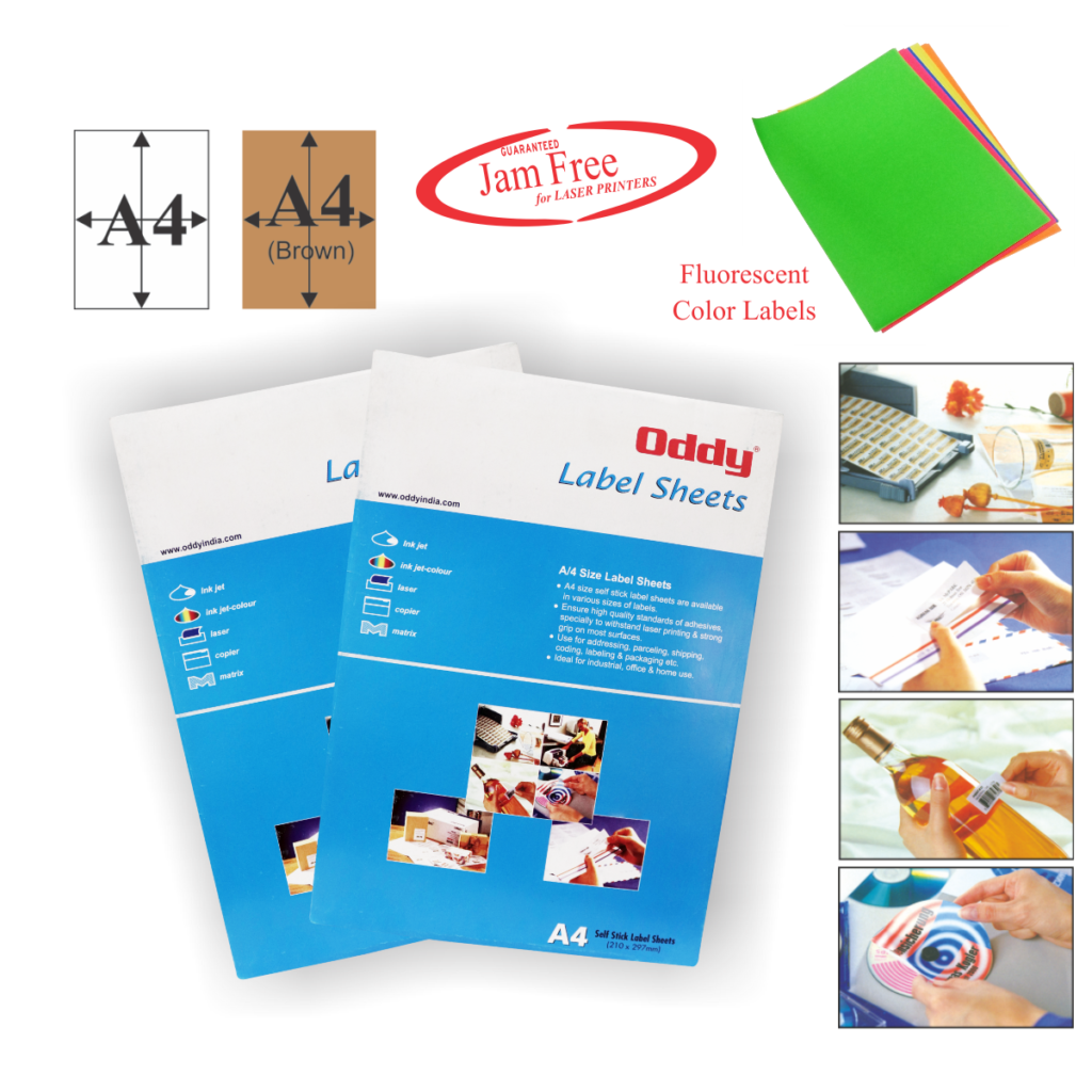 A4 Size Paper Lables For Laser Inkjet Copiers Oddy India